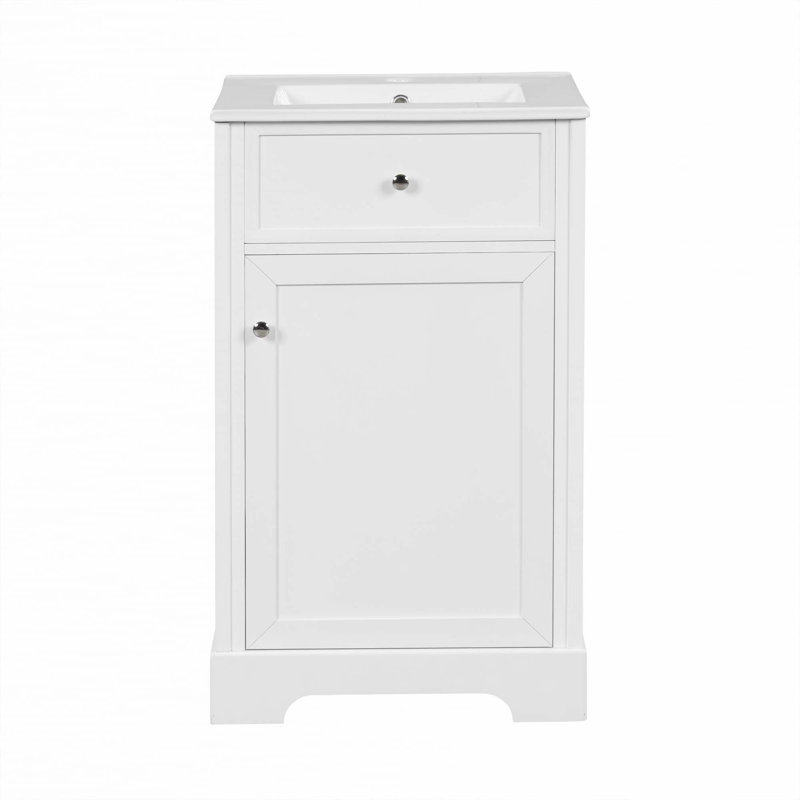 Meuble-lavabo de 20 po avec lavabo, Blanc