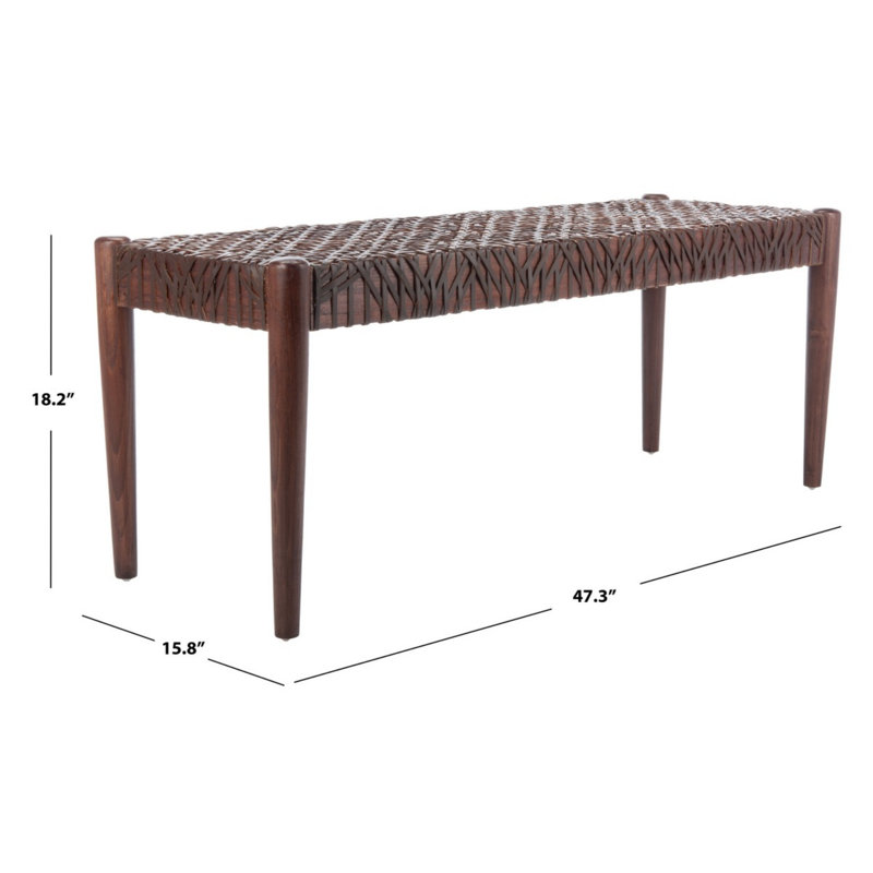 Brailee Upholstered Bench, Brown