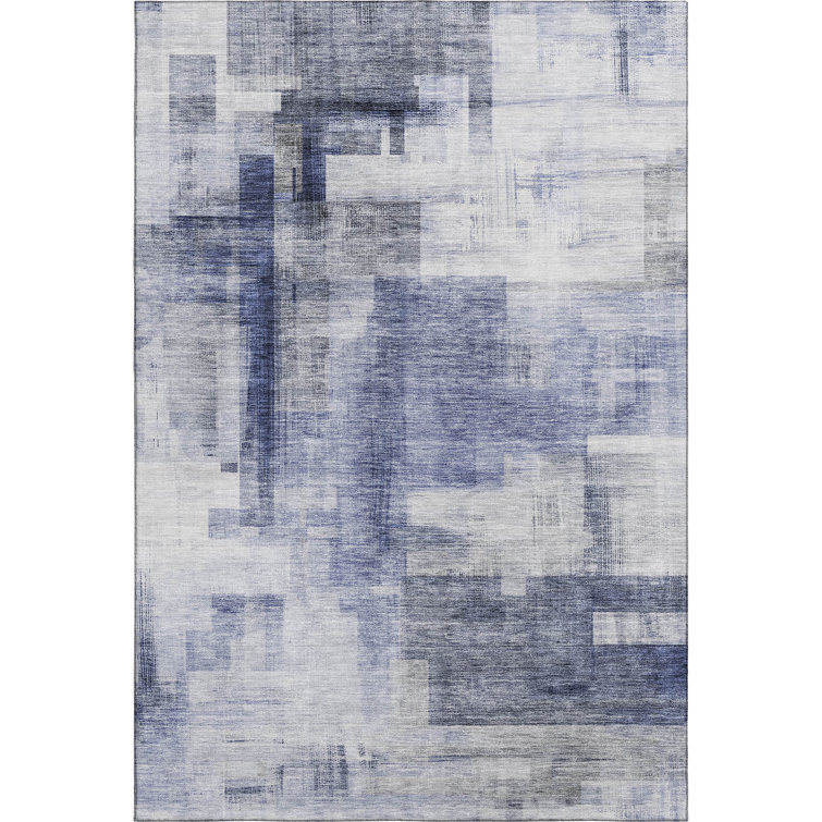 Premium Machine Washable Nigel AMF1067 Squares Rug