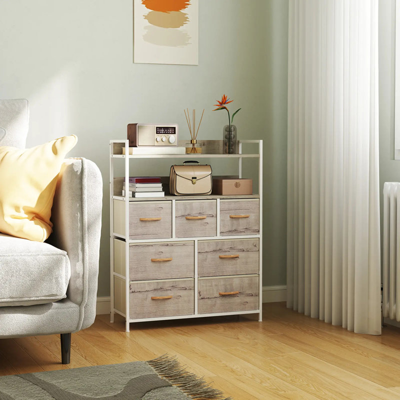 79cm W 7 - Drawer Chest of Drawers, Beige