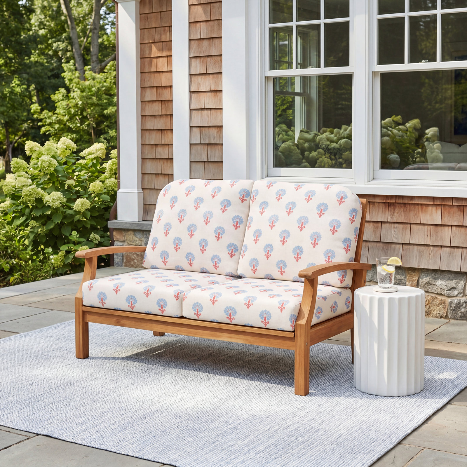 Amala 22" Sunbrella® Seat and Back Cushion, Sunbrella® Mira Bluebell