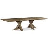 Monogram Oak Extendable Double Pedestal Dining Table