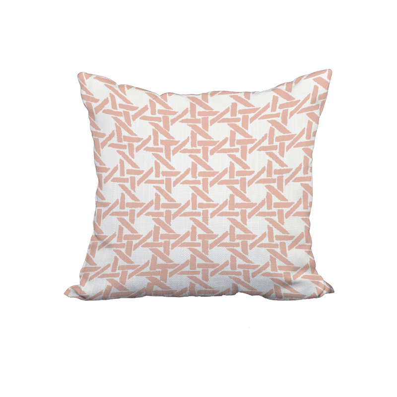 Housse et insert de coussin en rotin, Corail, 18 po x 18 po