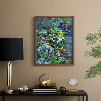 «Lots of Love in the Garden», reproduction encadrée - bois massif