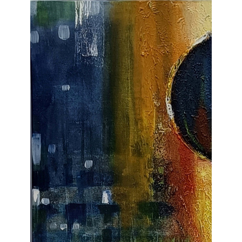 Art abstrait avec cadre noir | Acrylique sur toile | Par Tejal Modi