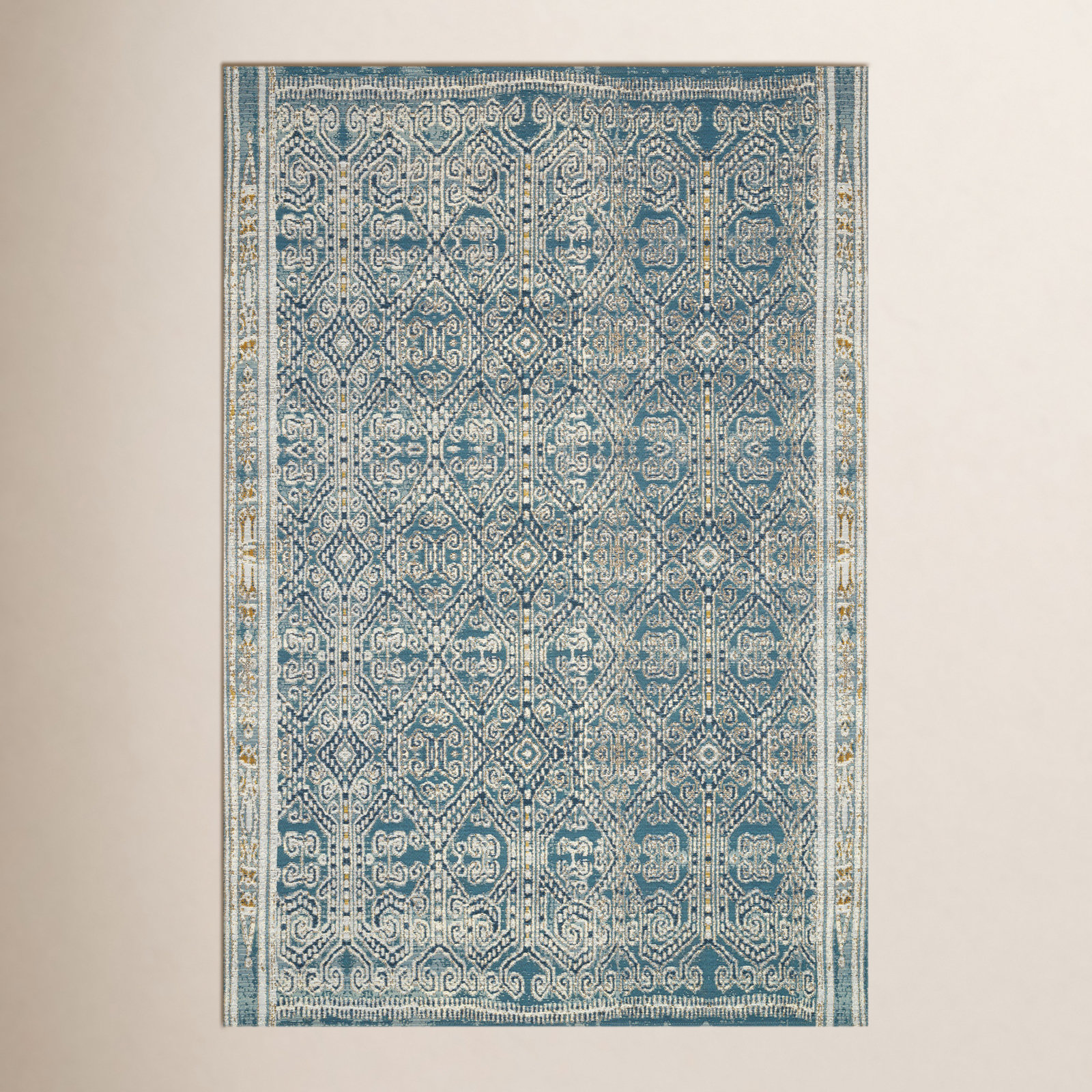 Davana Blue Indoor/Outdoor Rug, Rectangle 10'6" x 13'9"