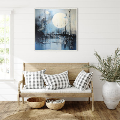 Illuminating Moon by Villita Framed Canvas Wall Art Print