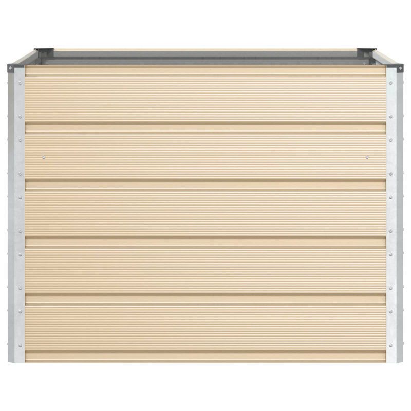  Planter Steel, 75cm H x 100cm W x 100cm D, Ivory