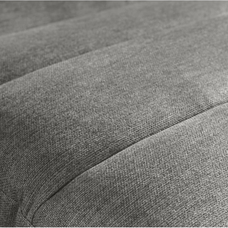 Brixham Upholstered Chenille Fabric Chaise Lounge with Adjustable Back, Silver, Grey