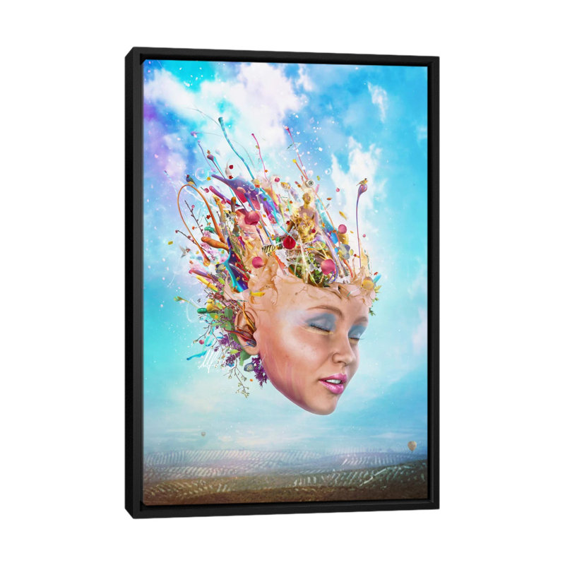 «Muse», impression sur toile, H 26 po x l 18 po x P 1,5 po, Toile avec cadre noir