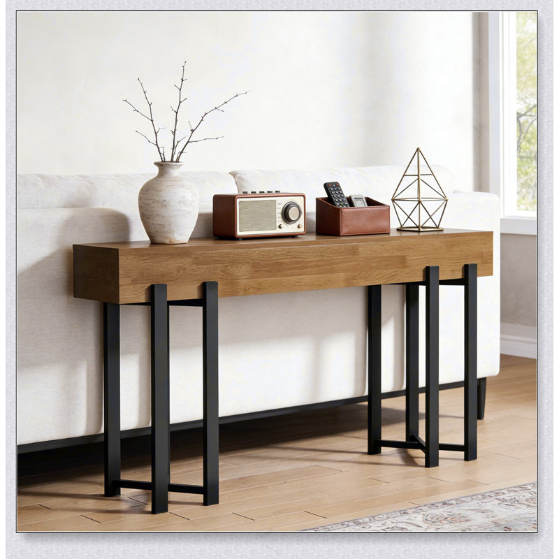 Table de vestibule, console rustique, table de couloir, table de canapé, étagère de présentation