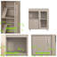 Très grande cage à 4 niveaux en bois pour hamster / cochon d'Inde - avec armoire de rangement, plateau ouvrable, fenêtres en acrylique | Pour rat et chinchilla