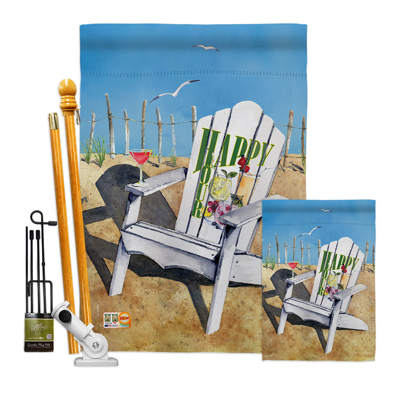 Double Sided 40'' H x 28'' W Polyester Flag Set