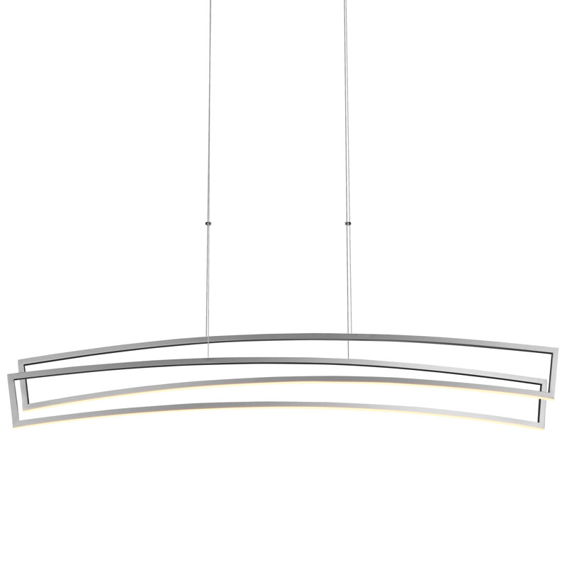 Sirius 46-Inch Silver Integrated LED Linear Chandelier