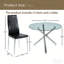 Ensemble 5 pièces de table de salle à manger ronde avec chaises pour 4, 43 pouces moderne