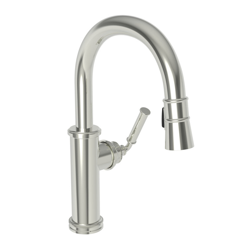 Taft Single Handle Pull Down Bar Faucet, Polished Nickel