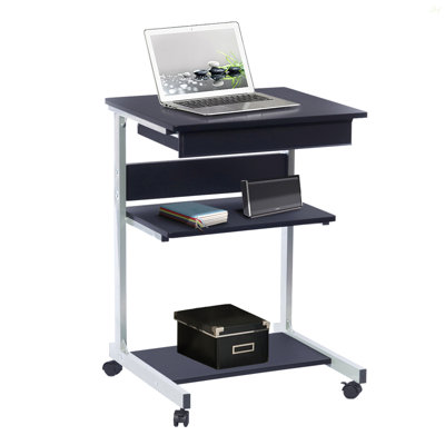 Techni Mobili Rolling Laptop Cart With Storage, Graphite
