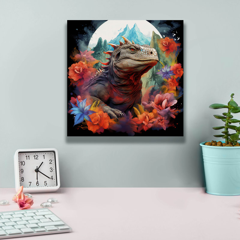 Art mural épique «Komodo 2» par r3darch0n, H 12 po x l 12 po x P 0,75 po