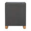 Table de bout 25 po avec deux tablettes noires et naturelles