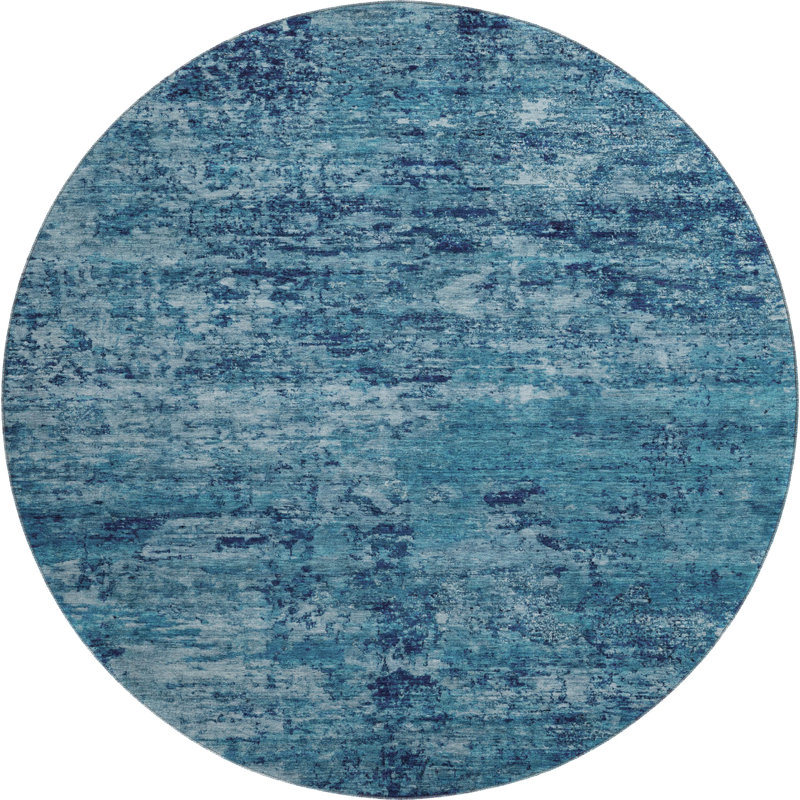 Premium Machine Washable Lubbers AMF1723 Modern Rug, Round 8'