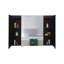36x26 pouces Miroir à DEL noir Pharmacie avec anti-buée à intensité variable