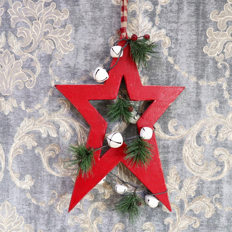 PVC No Holiday Shaped Ornament, 19 cm x 19cm x 1.9cm, Red