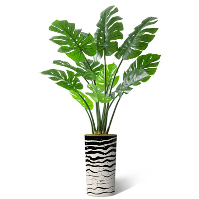 Faux Greenery Large Artificial Monstera Silk Plants Indoor and Outdoor Fake Floor Trees on Sale