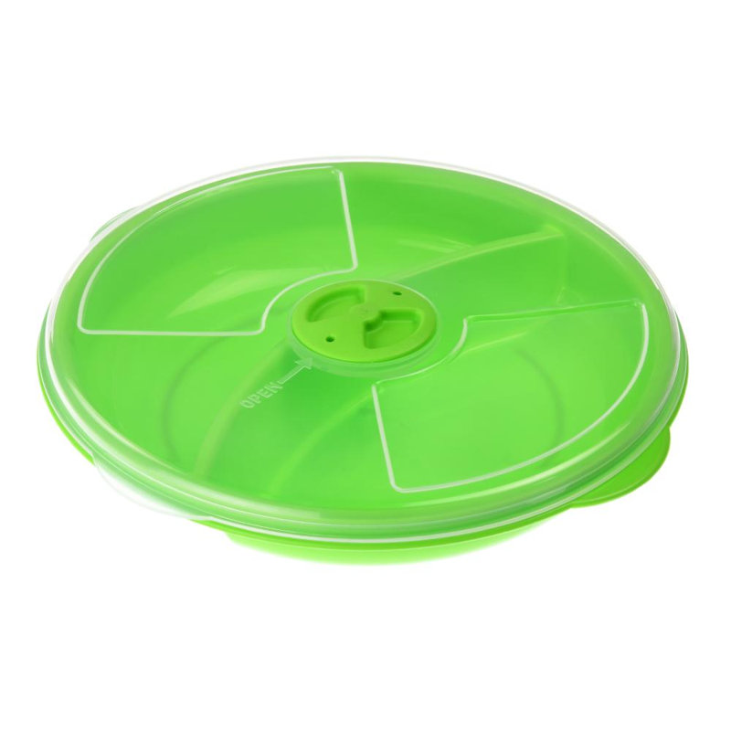 Ensemble de plats à service divisé Guzman, Vert, Ensemble de 1