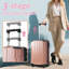 Valise rigide, valise légère en ABS durable avec roulettes doubles, verrou TSA, bagage de transport de 20 pouces