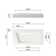 35'' Rectangular Stone Resin Bathroom Sink Wall-Mounted Vessel Sink