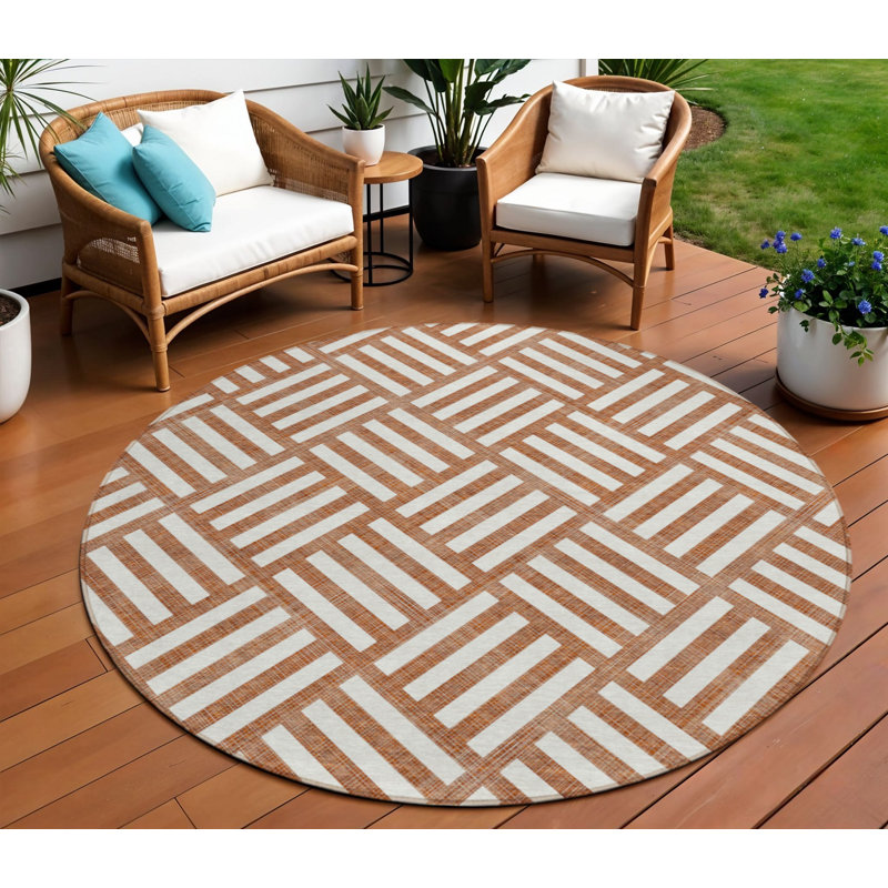 Tapis rond ivoire 8 po
