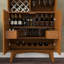Armoire à vin de ferme de 31,5 pouces, buffet rustique autoportant avec support à vin et porte-verre, buffet de cuisine à tablette réglable pour le bar de la salle à manger