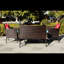 Jardin pour 4 personnes avec coussins et table en verre trempé -, Facile à assembler, Coussins d'extérieur élégants, Pour porche