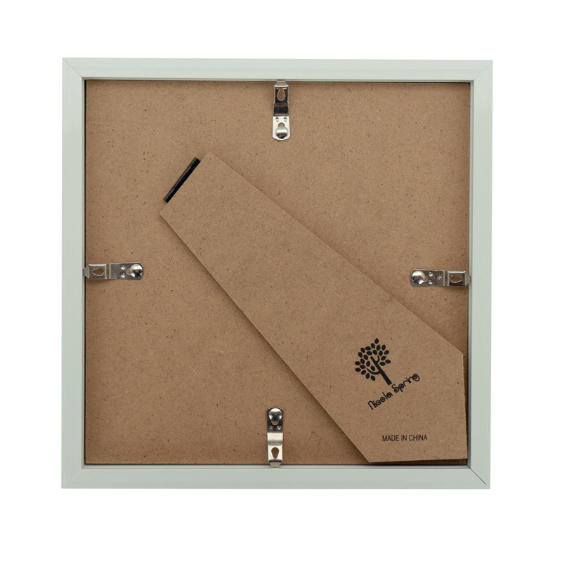 Nicola Spring - 3D Box Photo Frames - Mount, 22.5cm H x 22.5cm W x 3.5cm D, White/White