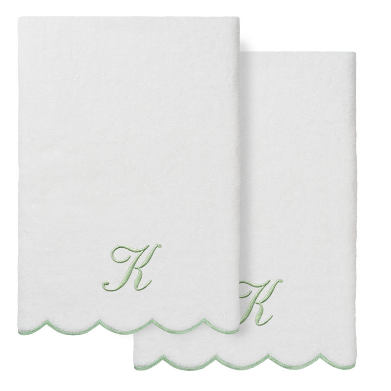  Ensemble de serviettes de bain personnalisables 100% coton turque ADORNIA 2PC, K, Serviette de bain - paquet de 2