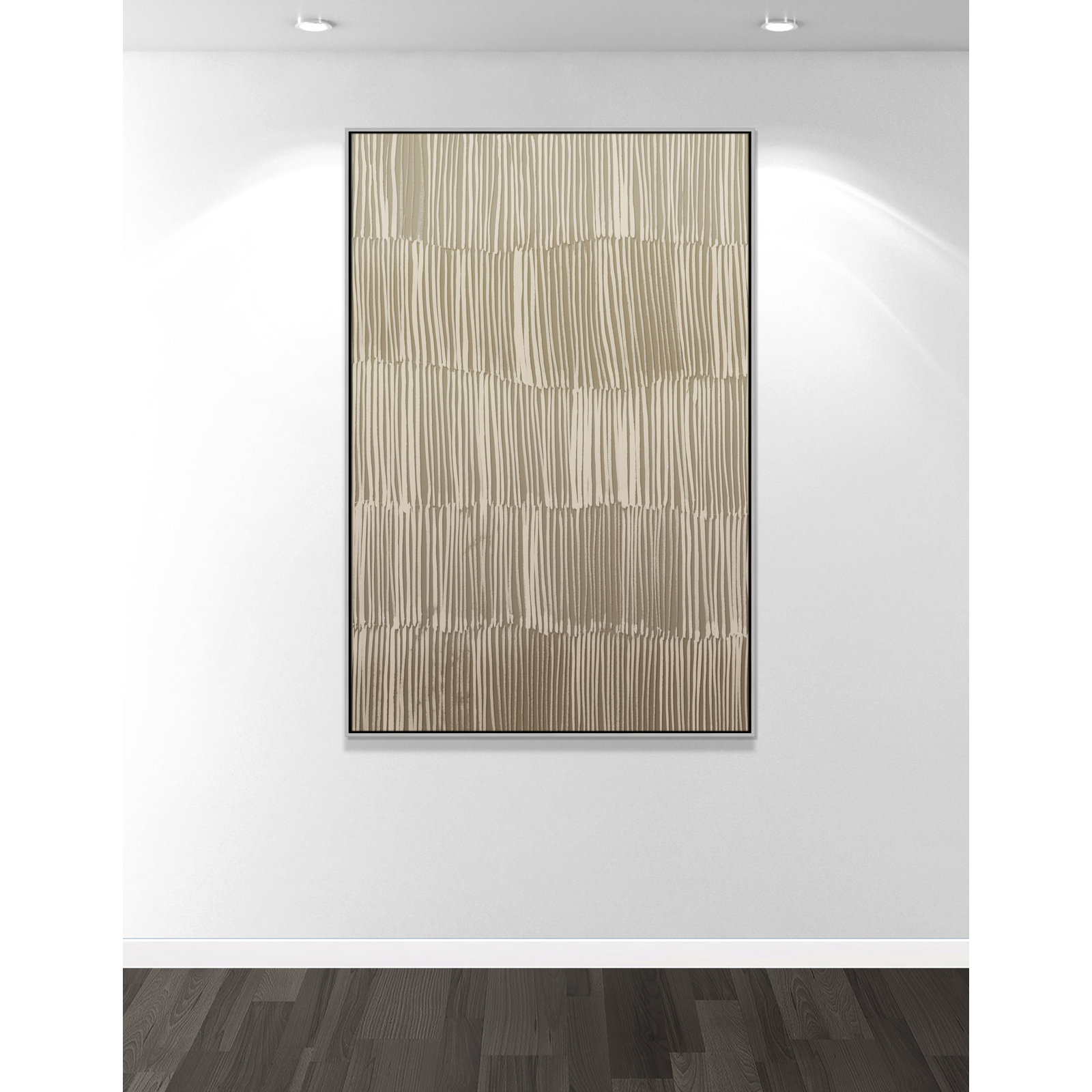 Linear Calm I Print by , 61.5" H x 41.5" W, Silver Floater