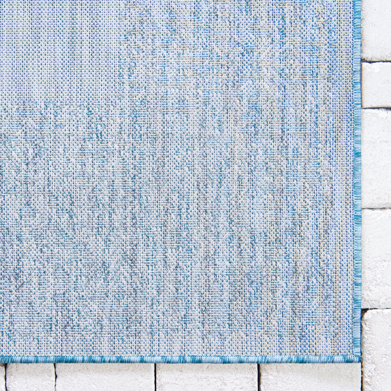 Tapis extérieur d'extérieur couleur océan, Carré 13 pi