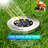 Bell+Howell Solar Powered 4 LED Disk Lights, Wireless Auto On/off Solar Pathway Garden Lights