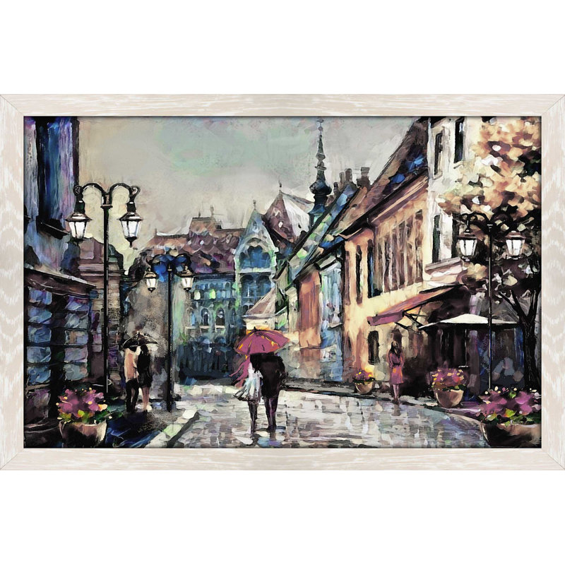 «Spring Romance», reproduction encadrée, H 21,5 po x l 27,5 po x P 0,75 po, Cadre crème délavé