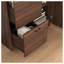 Armoire de bureau pliable en noyer avec tiroirs et tablettes de rangement - Organisateur de bureau à domicile peu encombrant