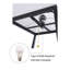 Lampe sur pied avec tablettes, lampadaire campagnard moderne de 61 po, grand lampadaire industriel rustique à 3 niveaux pour coin de salon, table de chevet de chambre à coucher, finition noire et noyer, base E26 (ampoule non incluse)