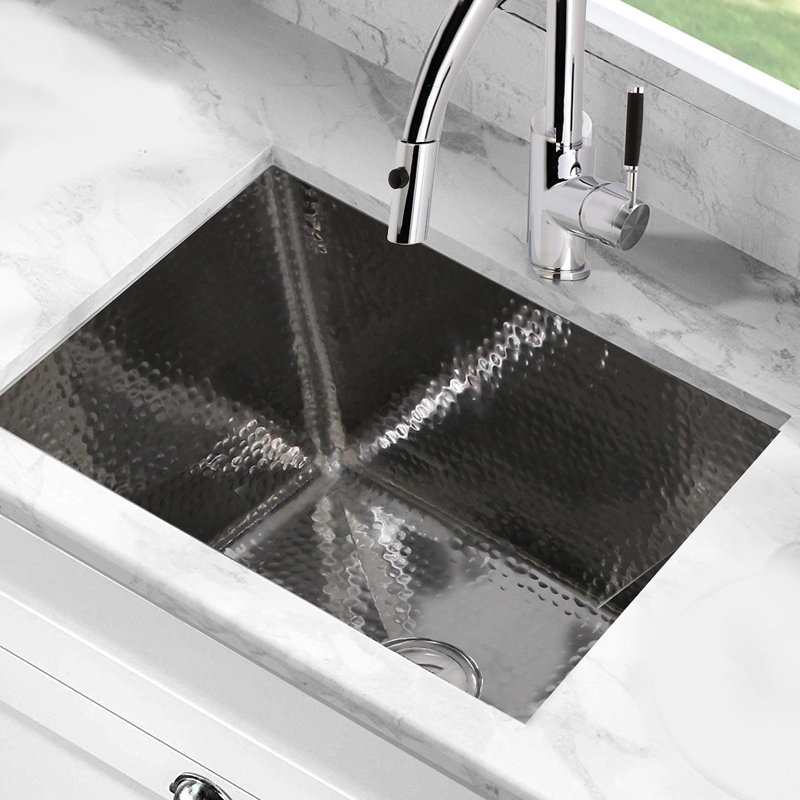 Brightwork 23'' L Stainless Steel Undermount Single Basin Kitchen Sink