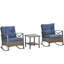 Ensemble de conversation d'extérieur en osier avec chaises berçantes, table et coussins confortables pour la détente-1526948554