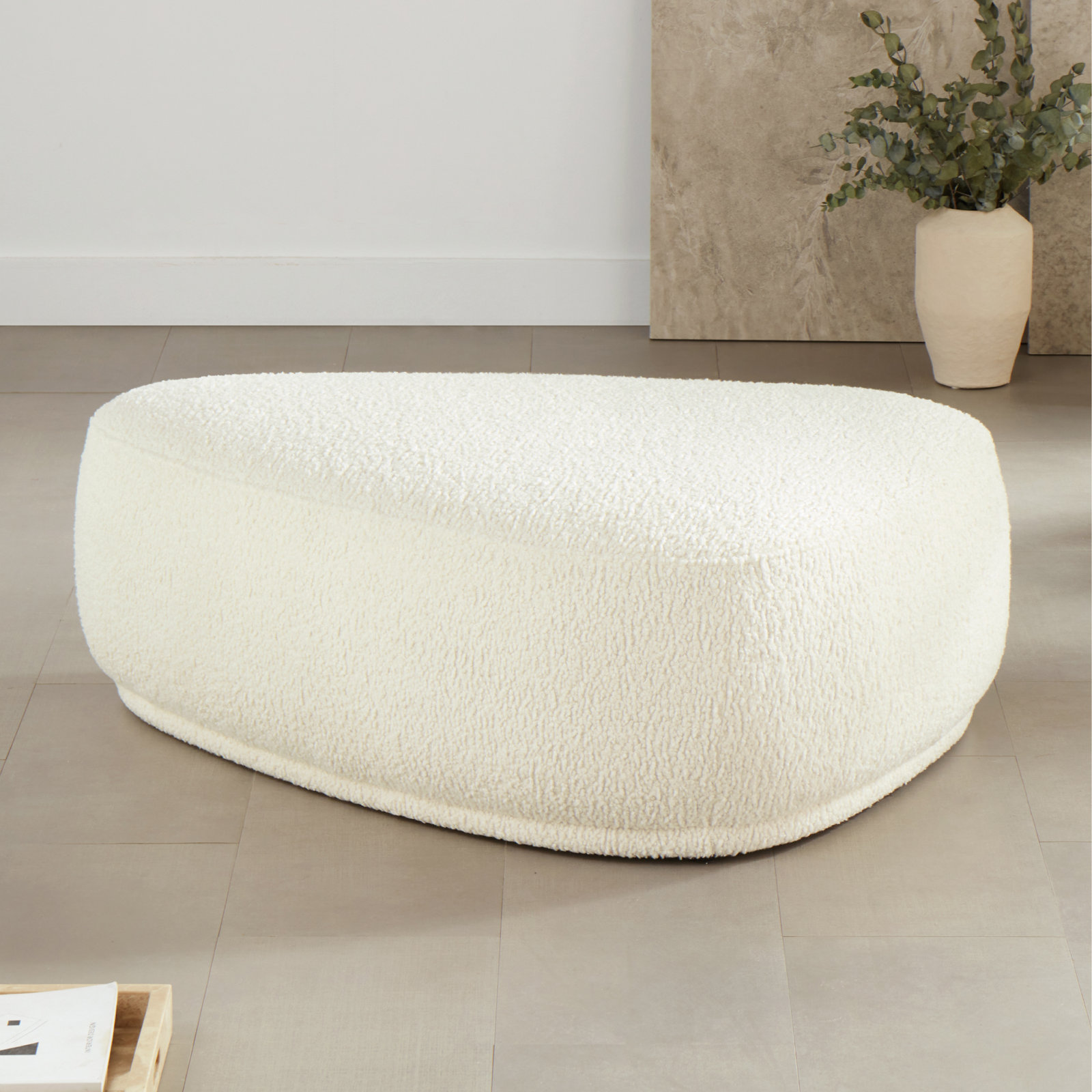 Adna 44" Ottoman, White