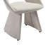 Chaise de salle à manger rembourrée moderne à dossier courbé et crème - Ensemble de 2