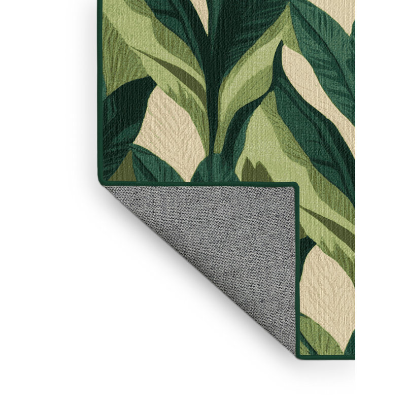  Tapis hawaïen lavable à feuilles Ti, Tapis de couloir 2 pi x 4 pi