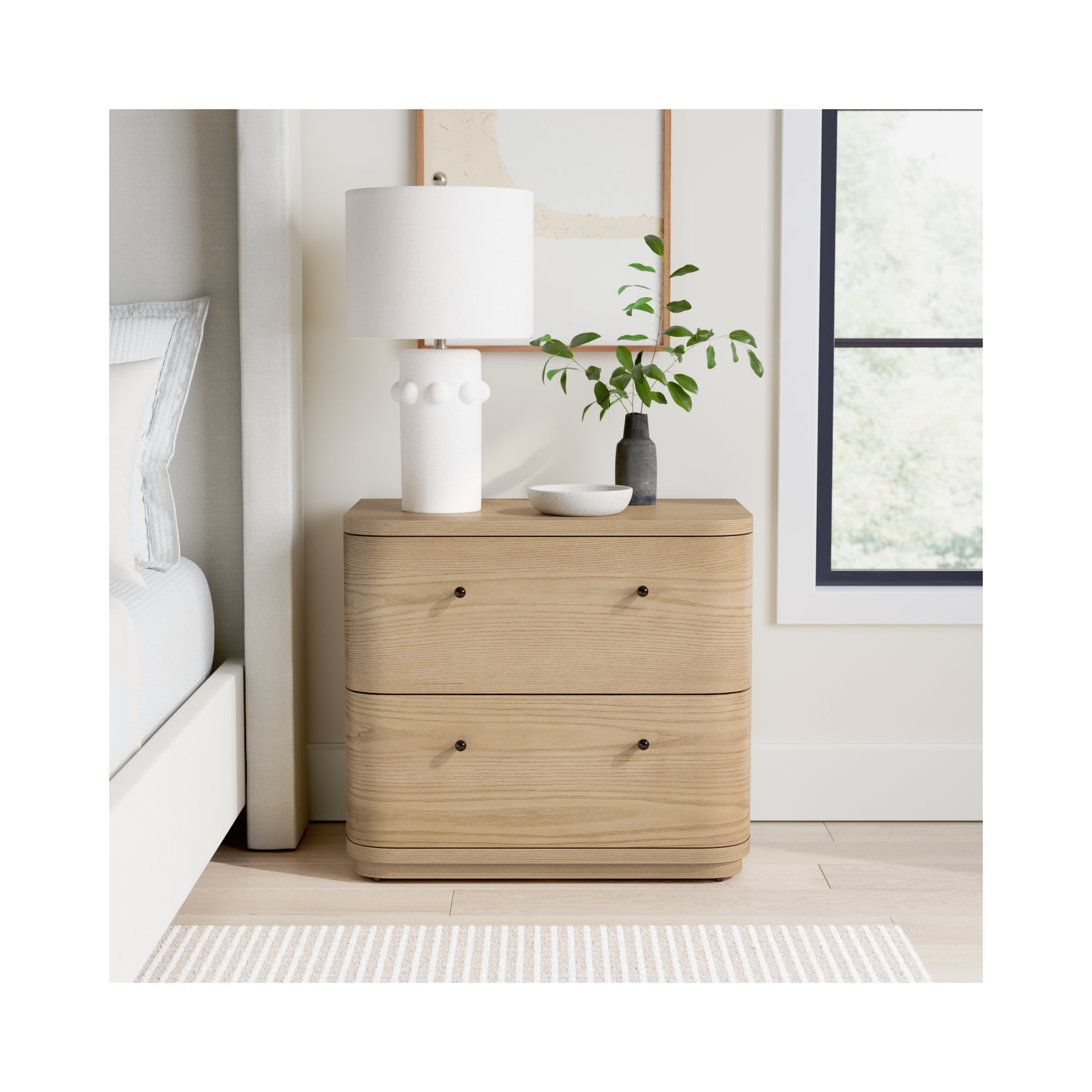 Lucie 2-Drawer Nightstand