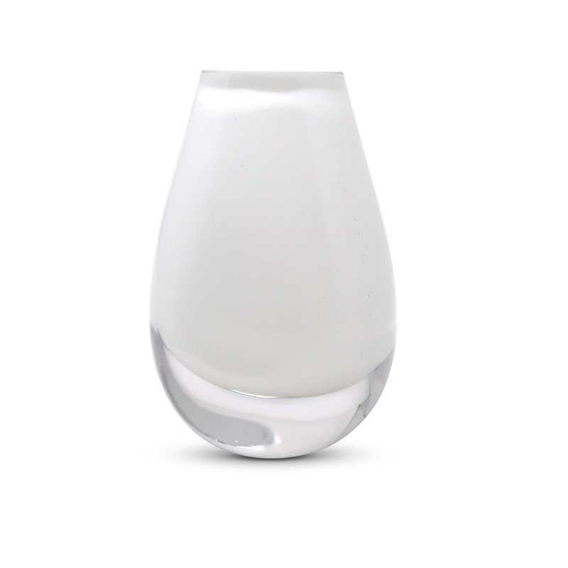 Vase 6,5 "H, H 6,5 po x l 4,75 po x P 2,25 po, Blanc