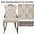 Set of 2 Velvet Dining Chairs with Hand-Tufted Trim, French-American Style Wingback Chair with Solid Wood Legs-1761720172