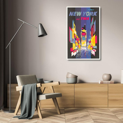 "Fly Twa New York" by  David Klein - Gallery Wrap Canvas Wall Art